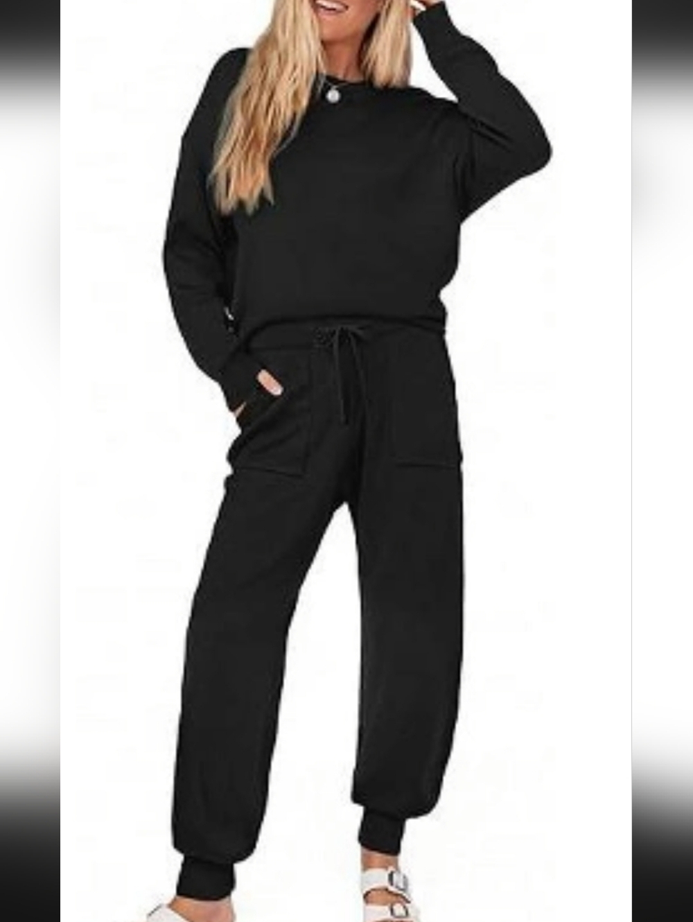 Cozy Black Women's Jogger Set